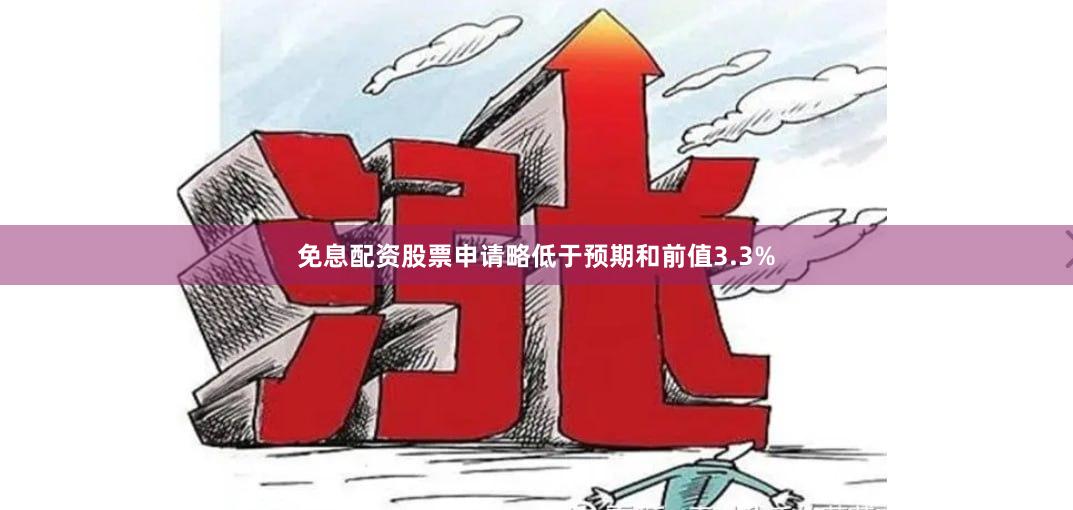 免息配资股票申请略低于预期和前值3.3%